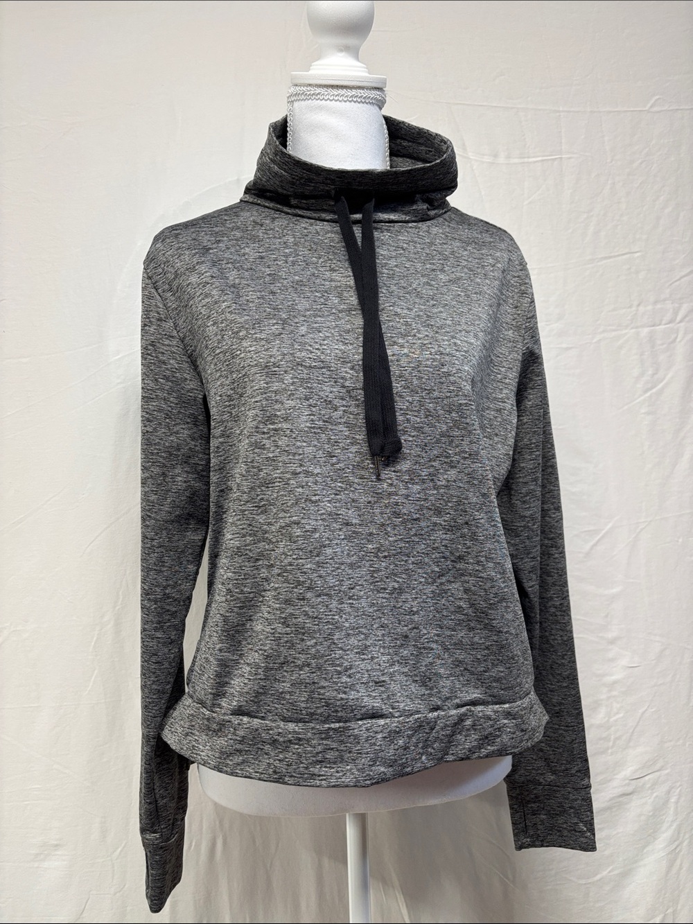 Athletic Works Dark Heather Gray Cowl Neck Pullover